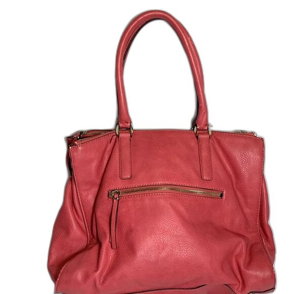 Guess Rose Pink White Panel Satchel Tote Handbag - Picture 5 of 16